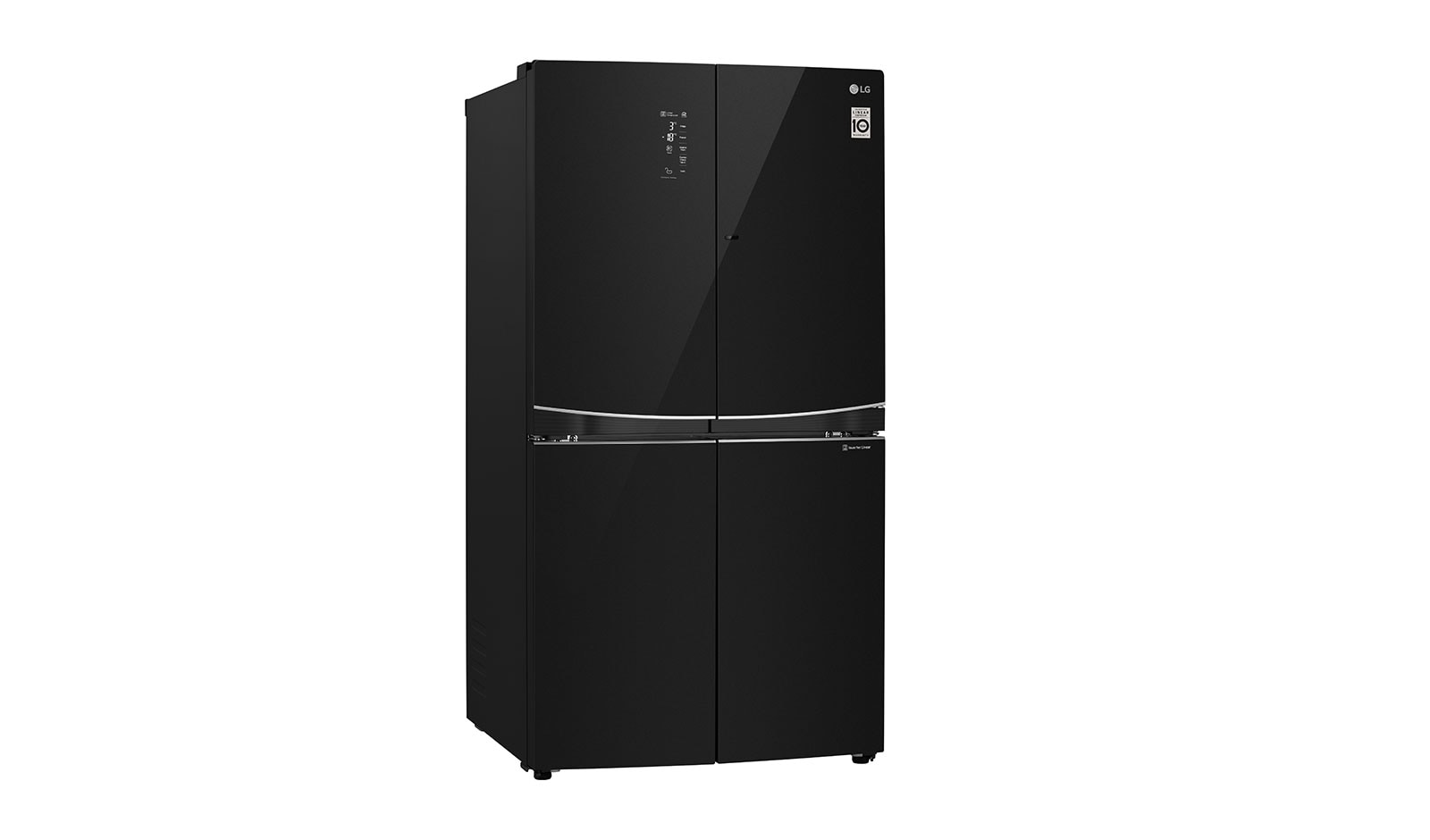 LG IEC Gross 725L Black Glass Multi-Door Refrigerators with Inverter Linear Compressor & Door in Door™, GR-M24FBGHL