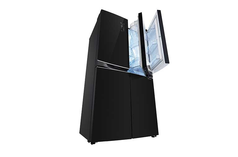 LG IEC Gross 725L Black Glass Multi-Door Refrigerators with Inverter Linear Compressor & Door in Door™, GR-M24FBGHL