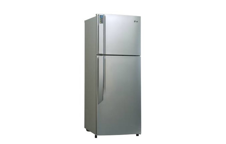 LG 350L Platinum Silver, Green Plasma Top Mount Fridge, GR-M362CLN