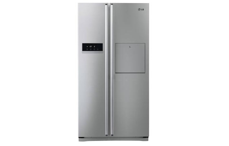 Front view of 581L Platinum Silver, Minibar Side by Side GR-R207BLJV