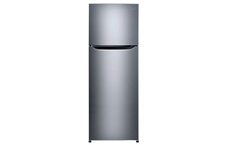 Front view of 250L Platinum Silver Top Mount Fridge GR-V253SLCH