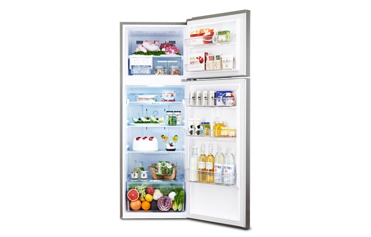 LG 250L Platinum Silver Top Mount Fridge, GR-V253SLCH