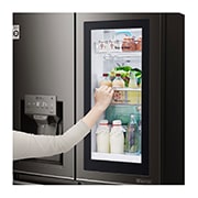 LG IEC Gross 705L Gross Capacity Black Stainless Steel Multi-Door Refrigerators with Inverter Linear Compressor & InstaView Door-in-Door®, GR-X24FTKHL