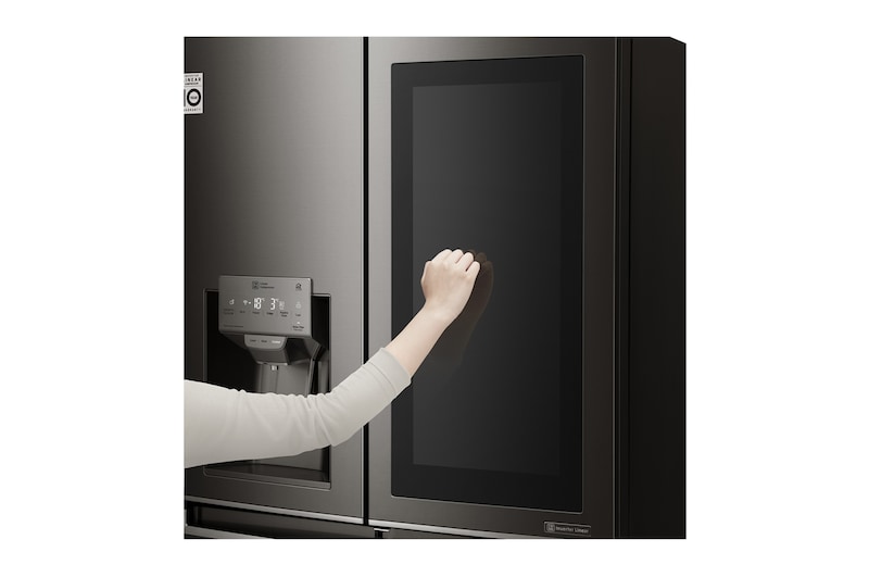 LG IEC Gross 705L Gross Capacity Black Stainless Steel Multi-Door Refrigerators with Inverter Linear Compressor & InstaView Door-in-Door®, GR-X24FTKHL