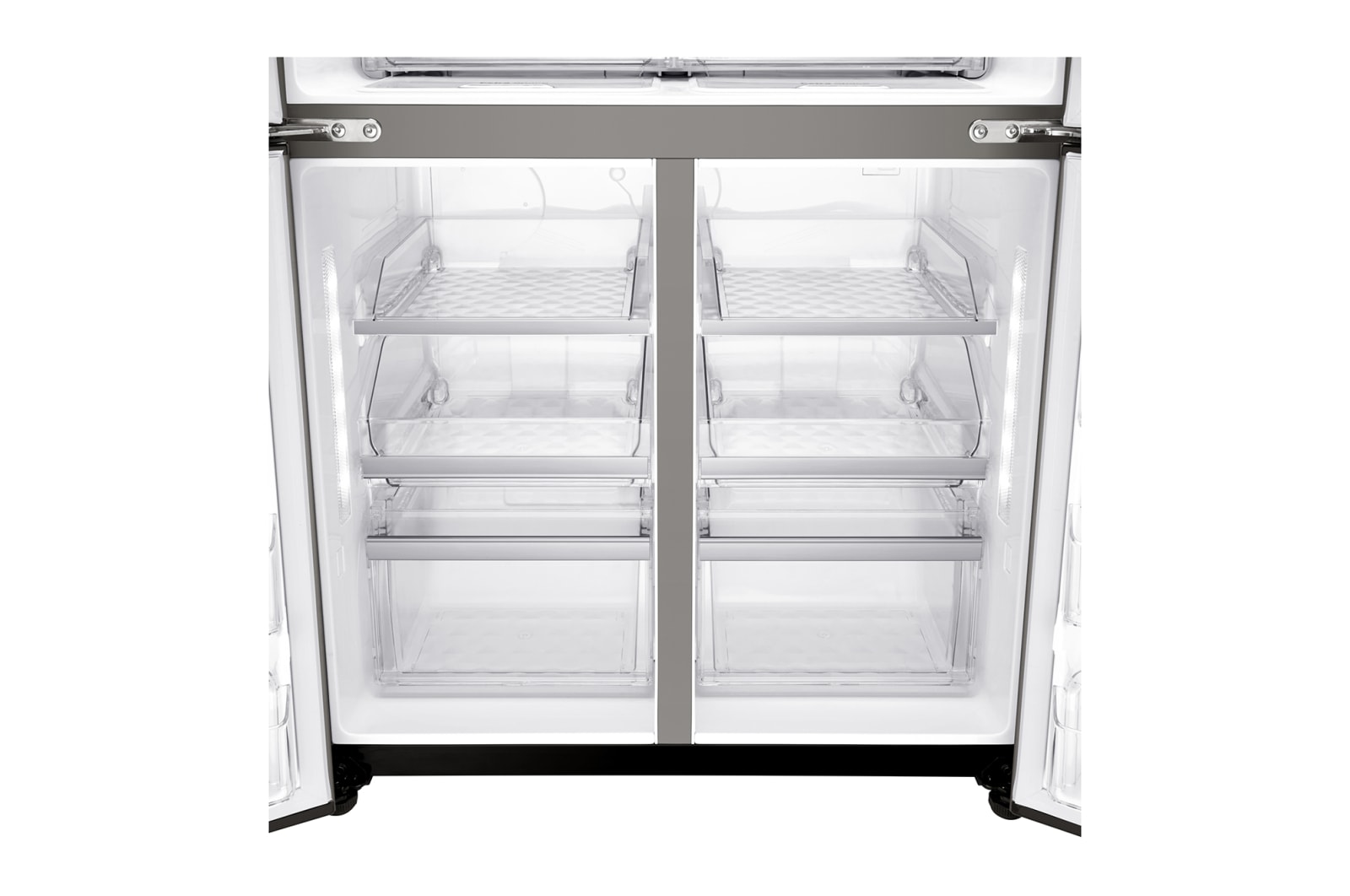 LG IEC Gross 705L Gross Capacity Black Stainless Steel Multi-Door Refrigerators with Inverter Linear Compressor & InstaView Door-in-Door®, GR-X24FTKHL