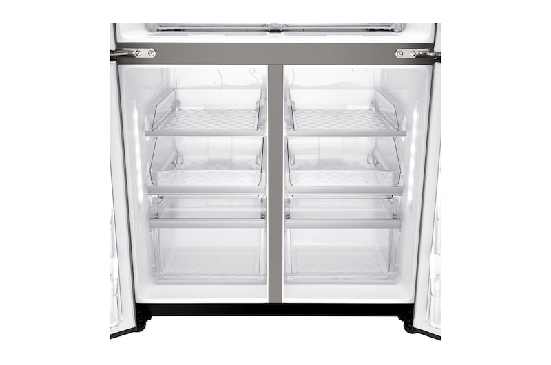 LG IEC Gross 705L Gross Capacity Black Stainless Steel Multi-Door Refrigerators with Inverter Linear Compressor & InstaView Door-in-Door®, GR-X24FTKHL