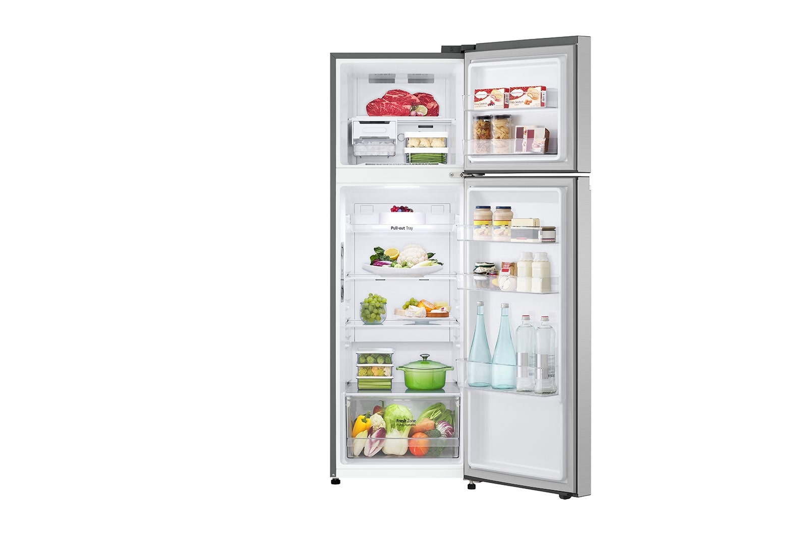 LG 287L Top Freezer Fridge in Platinum Silver3, GV-B262PLGB