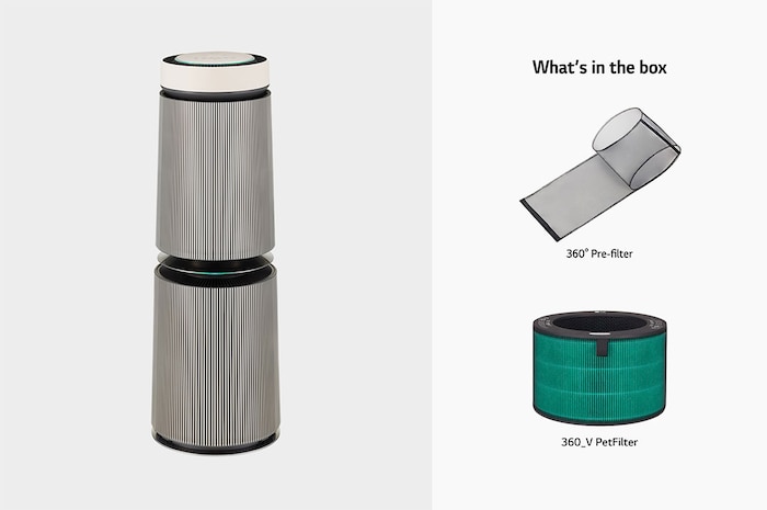 LG PuriCare™ 360º Alpha Pet Double (Beige) Air Purifier with Allergy Care and Pet Mode, AS10GDBY0