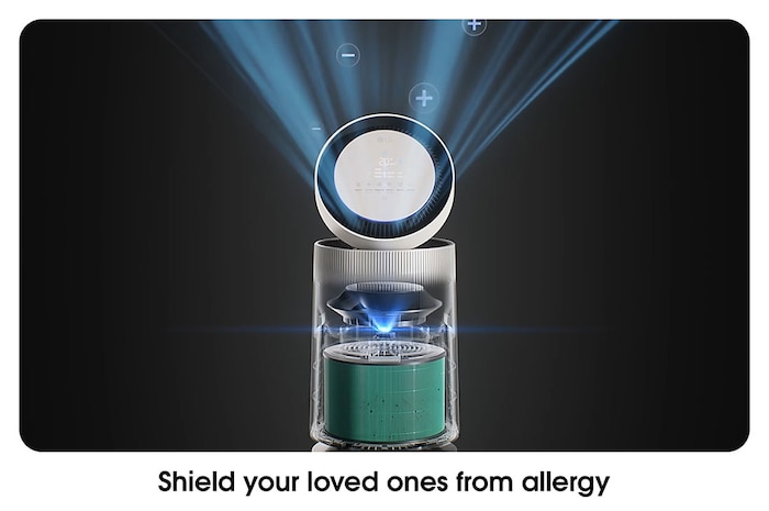 LG PuriCare™ 360º Alpha Pet Double (Beige) Air Purifier with Allergy Care and Pet Mode, AS10GDBY0