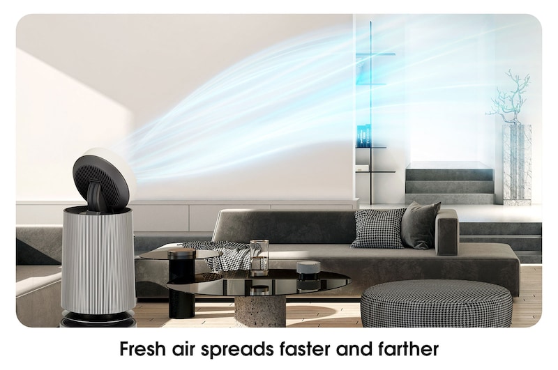 LG PuriCare™ 360º Alpha Pet Double (Beige) Air Purifier with Allergy Care and Pet Mode, AS10GDBY0