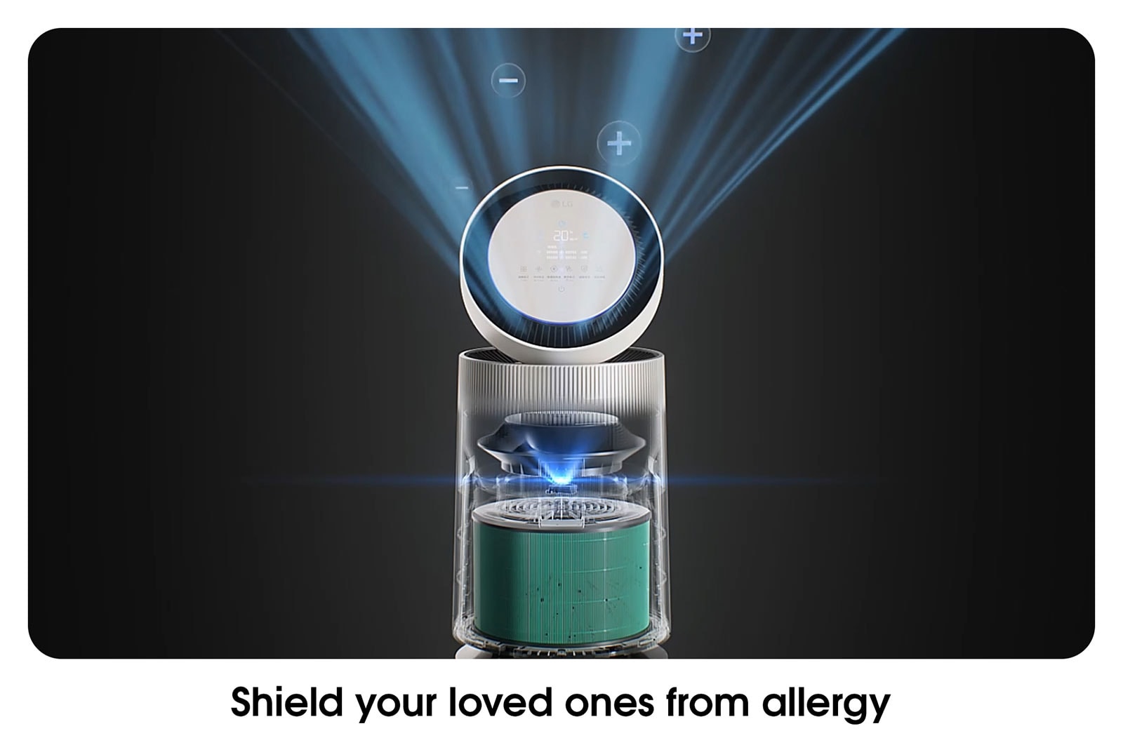LG PuriCare™ 360º Alpha Pet Double (Beige) Air Purifier with Allergy Care and Pet Mode, AS10GDBY0