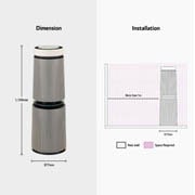 LG PuriCare™ 360º Alpha Pet Double (Beige) Air Purifier with Allergy Care and Pet Mode, AS10GDBY0
