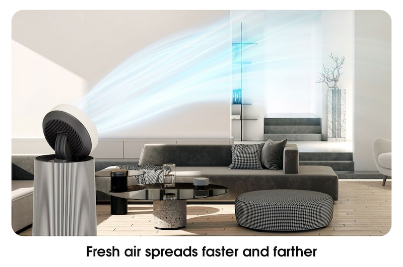 LG PuriCare™ 360º Alpha Pet Single (Beige) Air Purifier with Allergy Care and and Pet Mode, AS65GDBY0