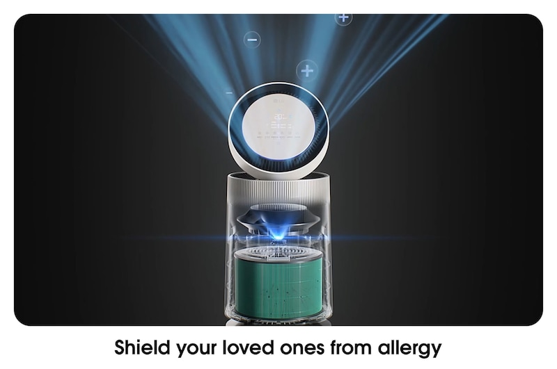 LG PuriCare™ 360º Alpha Pet Single (Beige) Air Purifier with Allergy Care and and Pet Mode, AS65GDBY0