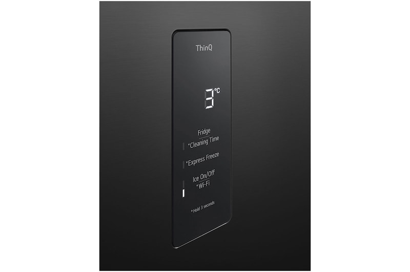 LG [Subscribe] 493L Top Freezer Fridge in Essence Matt Black with Water Dispenser & Auto Ice maker, GN-F452PQAK