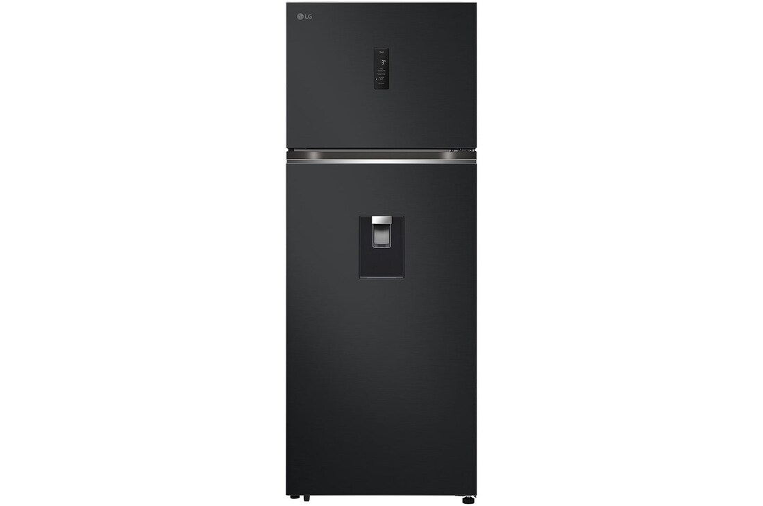 LG [Subscribe] 493L Top Freezer Fridge in Essence Matt Black with Water Dispenser & Auto Ice maker, GN-F452PQAK
