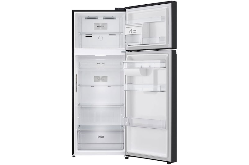 LG [Subscribe] 493L Top Freezer Fridge in Essence Matt Black with Water Dispenser & Auto Ice maker, GN-F452PQAK