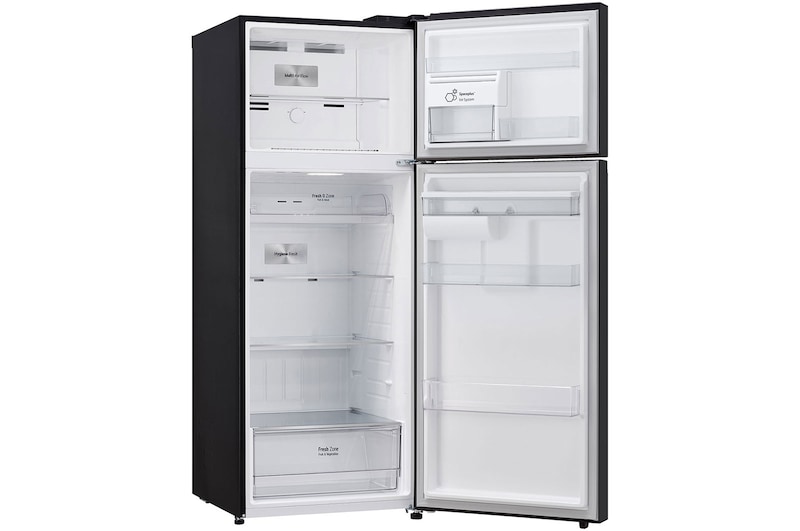 LG [Subscribe] 493L Top Freezer Fridge in Essence Matt Black with Water Dispenser & Auto Ice maker, GN-F452PQAK