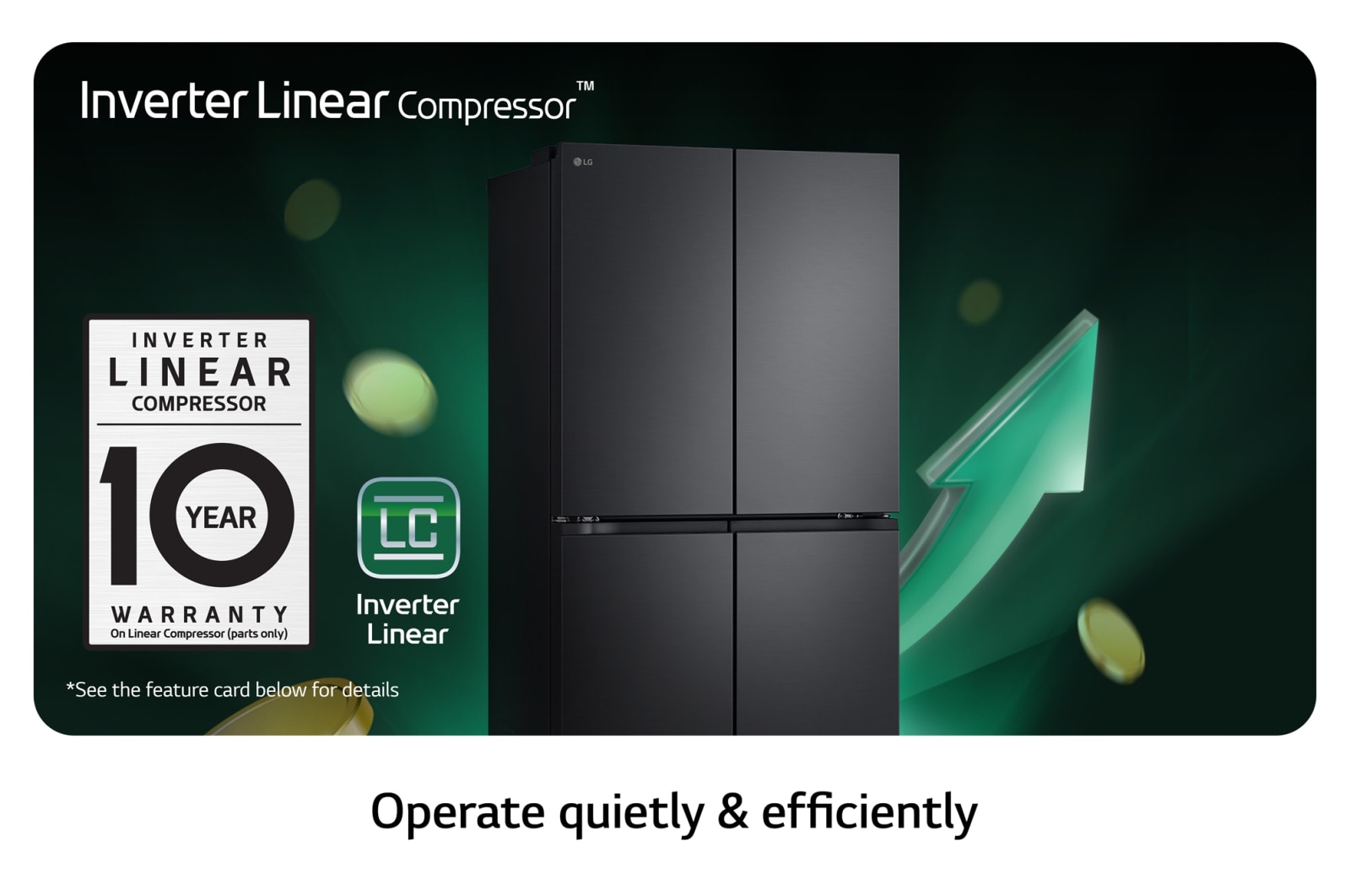 LG [RENTAL] 665L French Door Fridge in Matte Black Finish, GC-B24FFCPB