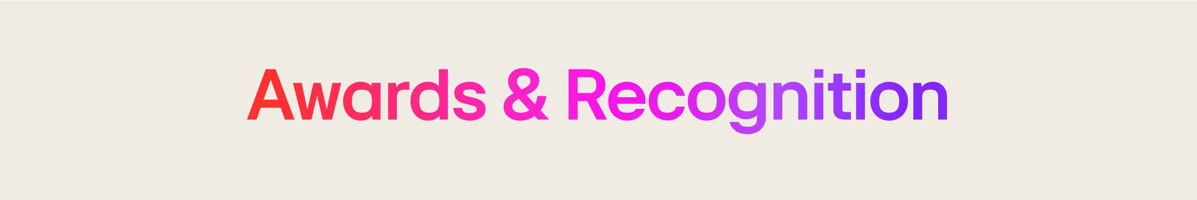 award & recognition