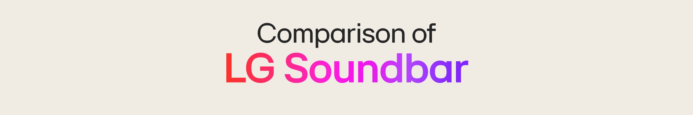 comparison of LG Soundbar