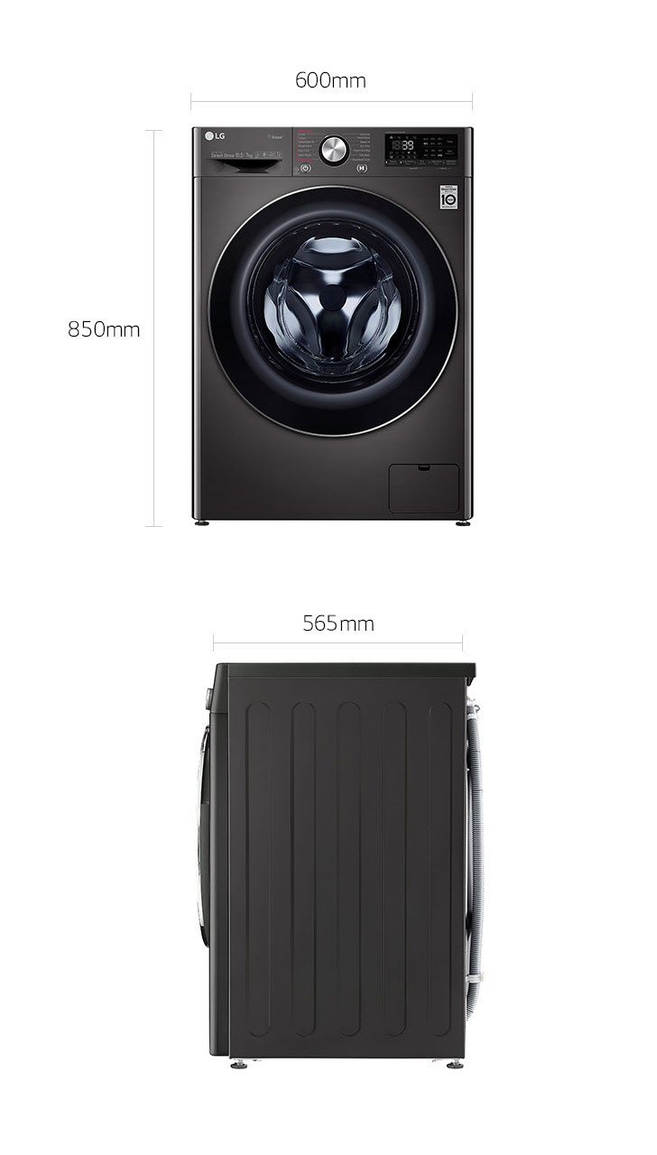 10.5 7kg Front Load Washer Dryer with AI Direct Drive and Steam FV1450H2B LG MY