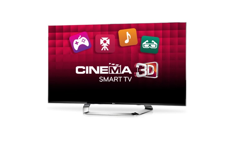Front view of LG LM7600 - Cinema 3D Smart TV, 3D Cinema Screen, MCI 800 47LM7600