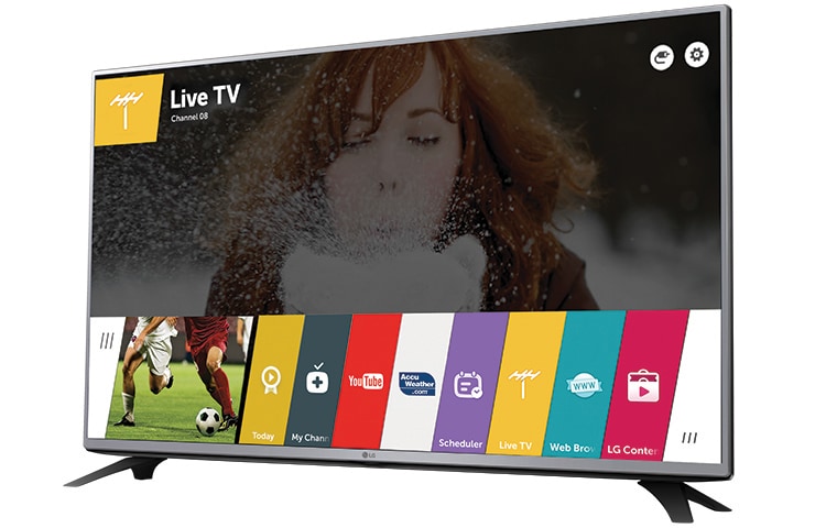 Front view of 49&#34; LG webOS TV 49LF590T