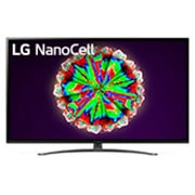 Front view of LG NANO81 49’’ 4K NanoCell TV with AI ThinQ® (2020) 49NANO81TNA