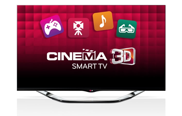 Front view of LG 70 inch CINEMA 3D Smart TV LA8610 70LA8610