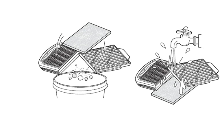 Once every 3 months, shake off the dust on the motor protection filter and exhaust filter, and wash with water at room temperature.