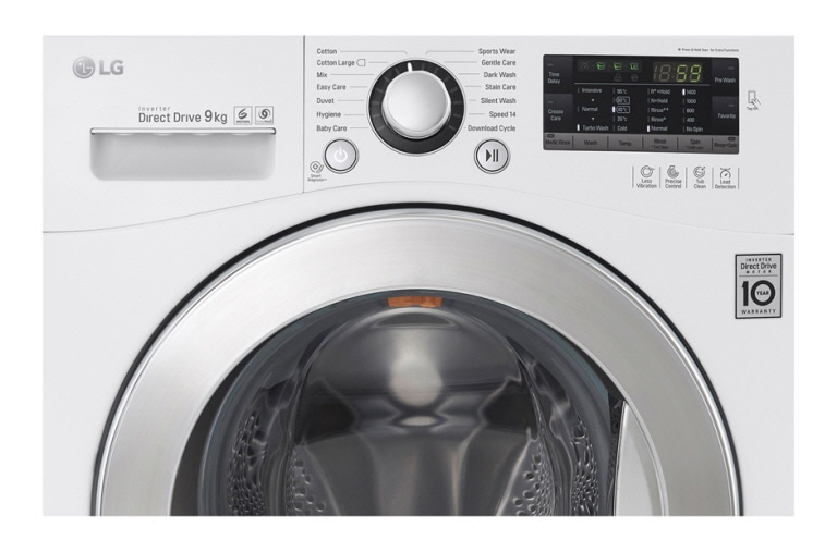 LG 9KG 6 MOTION DIRECT DRIVE FRONT LOAD WASHING MACHINE, F1409NPRW