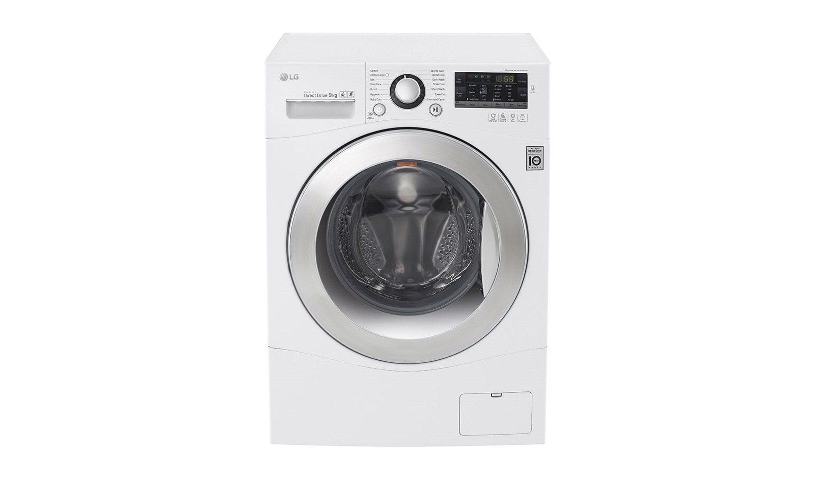 Front view of LG 9KG 6 MOTION DIRECT DRIVE FRONT LOAD WASHING MACHINE F1409NPRW