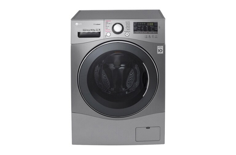 Front view of LG 10.5KG 6 MOTION DIRECT DRIVE FRONT LOAD WASHING MACHINE F1450SPRE