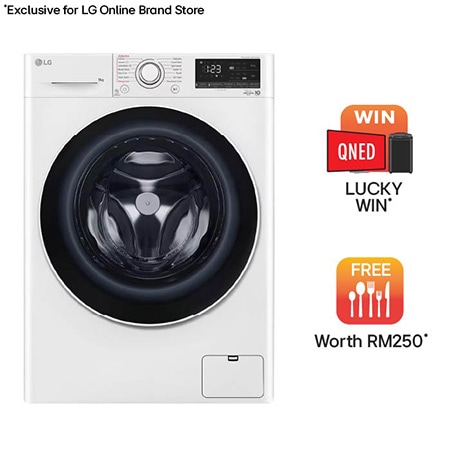 9kg Front Load Washer with AI Direct Drive and Steam FV1209S5WA LG MY