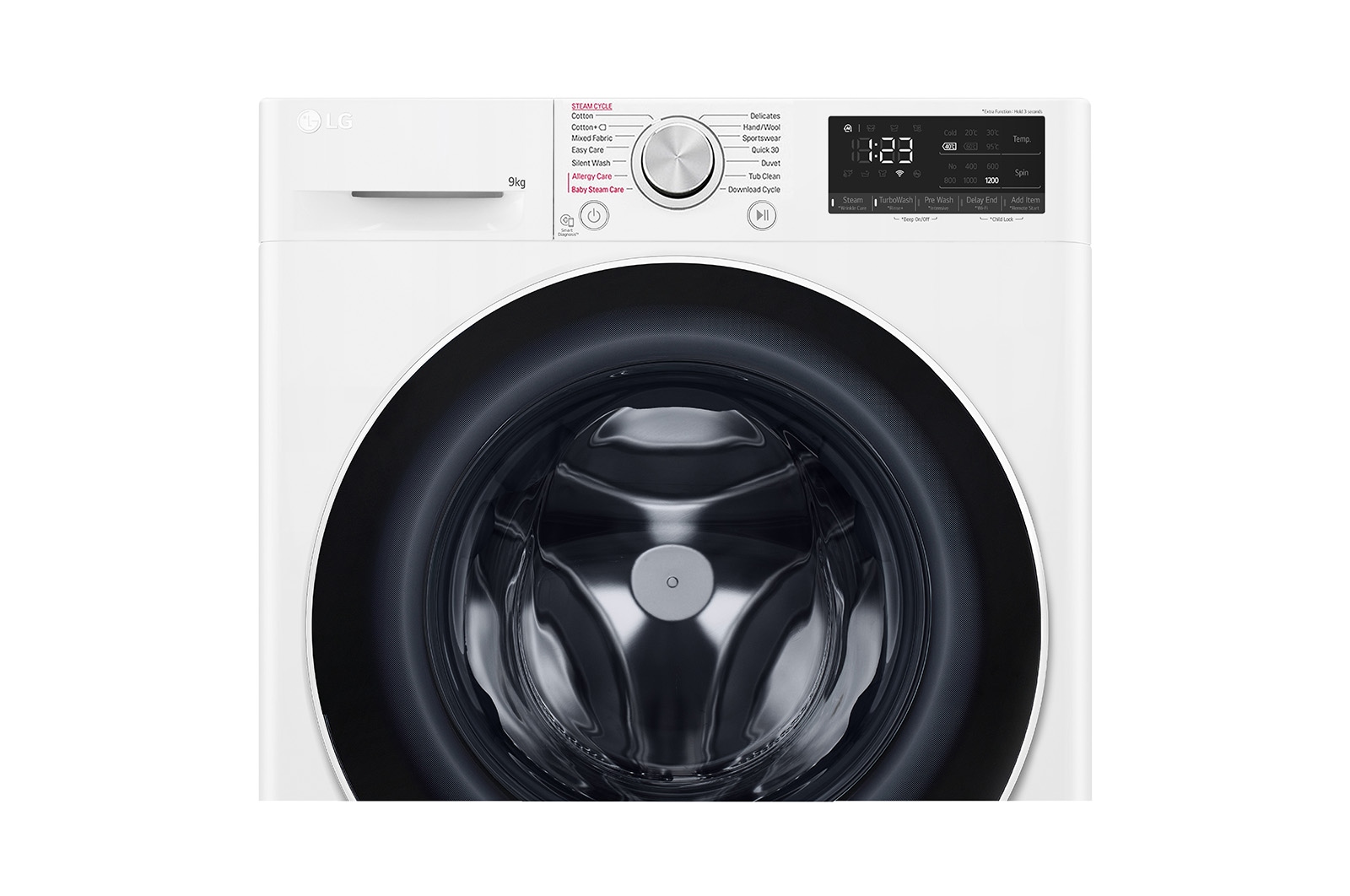 LG 9kg Front Load Washer with AI Direct Drive™ and Steam™, FV1209S5WA