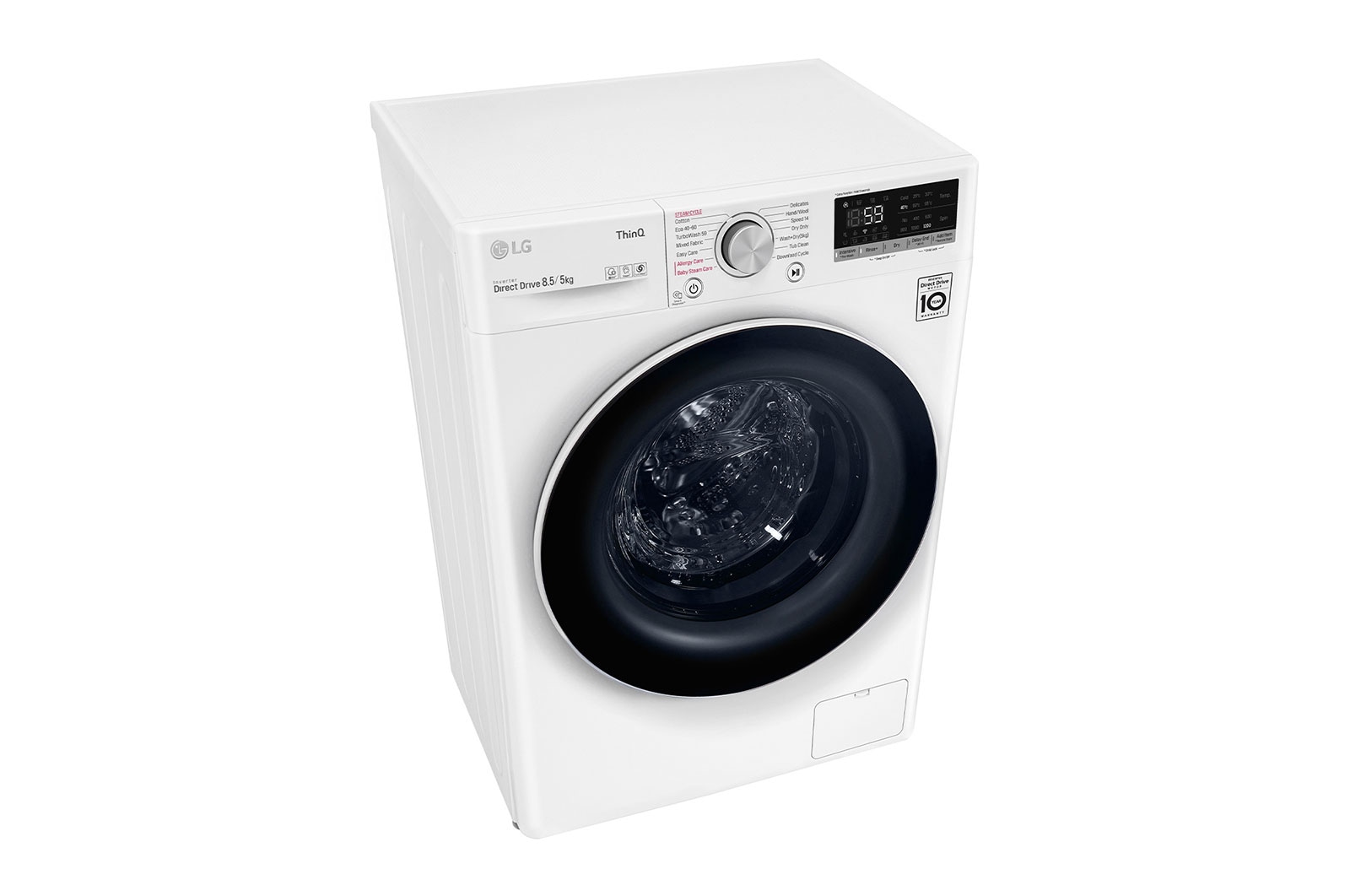 8.5 5kg Front Load Washer with AI Direct Drive and Steam FV1285D4W LG MY