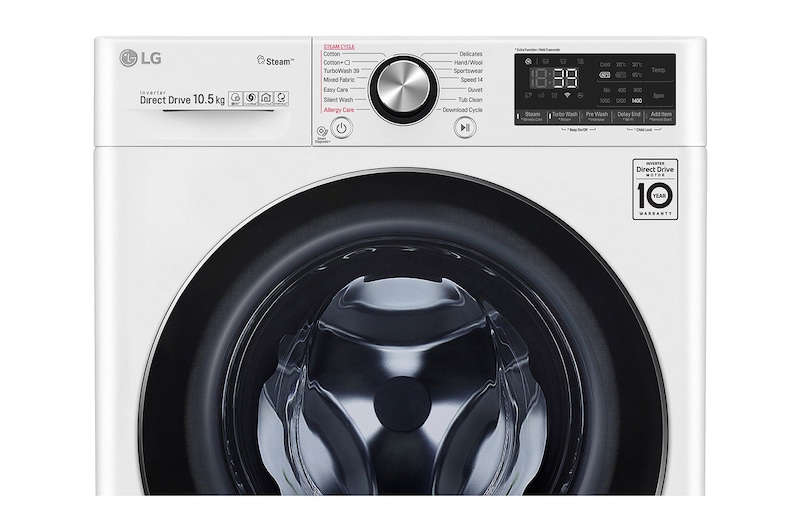 LG [Subscribe] 10.5kg Front Load Washer with AI Direct Drive™ and Steam+™, FV1450S2W