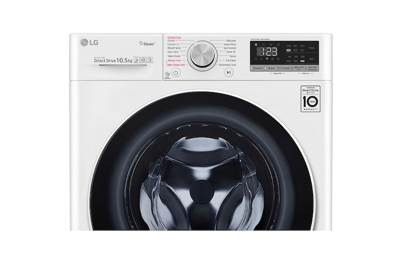 LG 10.5kg Front Load Washer with AI Direct Drive™ and Steam™, FV1450S4W