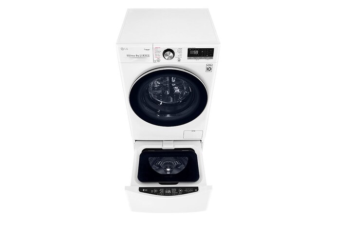 LG TWINWash™, 9 kg Washer with AI Direct Drive™ and Steam™ + 2 kg Mini Washer, FV1409S4W