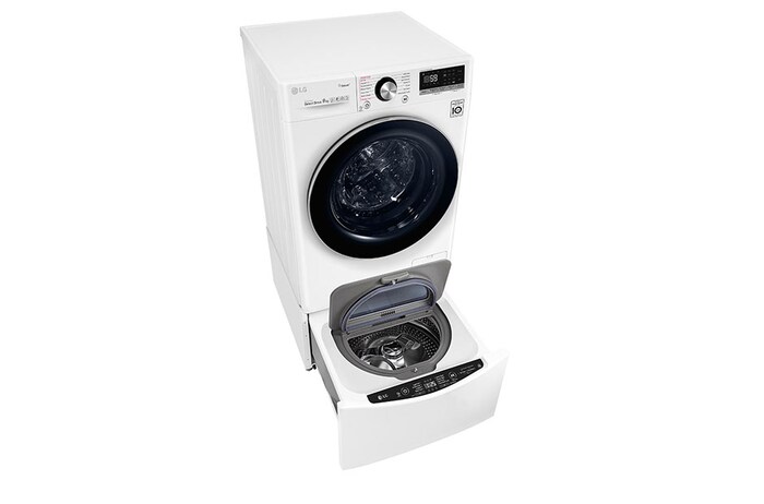 LG TWINWash™, 9 kg Washer with AI Direct Drive™ and Steam™ + 2 kg Mini Washer, FV1409S4W