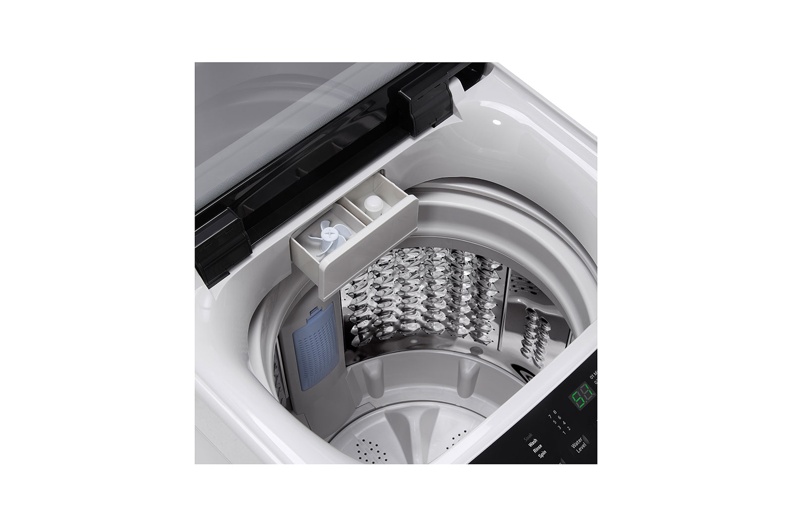 LG 8kg Top Load Washer with Honeycomb Crystal Drum, Grey, T2108NT1G1