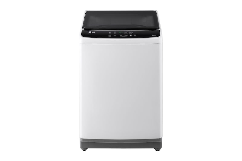 Front view of 8kg Top Load Washer with Honeycomb Crystal Drum, White, T2108NT1W1