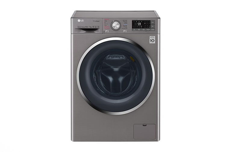 Front view of Twinwash, 10.5/7 kg Washer Dryer Combo With TrueSteam™ &#43; 2 kg Mini Washer  TWC1450H2E