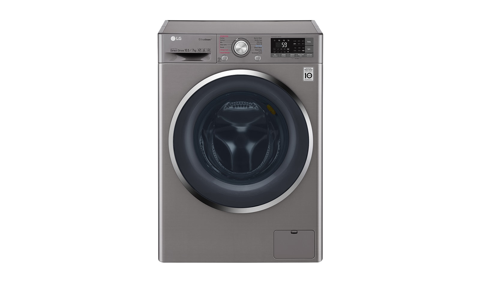 Front view of Twinwash, 10.5/7 kg Washer Dryer Combo With TrueSteam™ &#43; 2 kg Mini Washer  TWC1450H2E