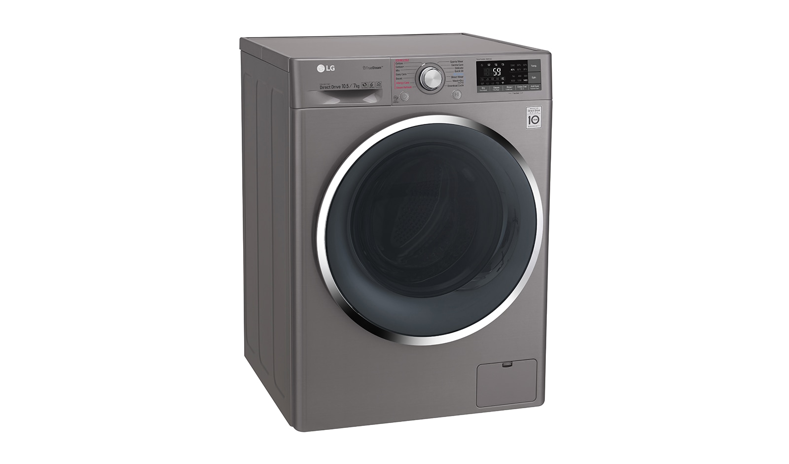 LG Twinwash, 10.5/7 kg Washer Dryer Combo With TrueSteam™ + 2 kg Mini Washer , TWC1450H2E