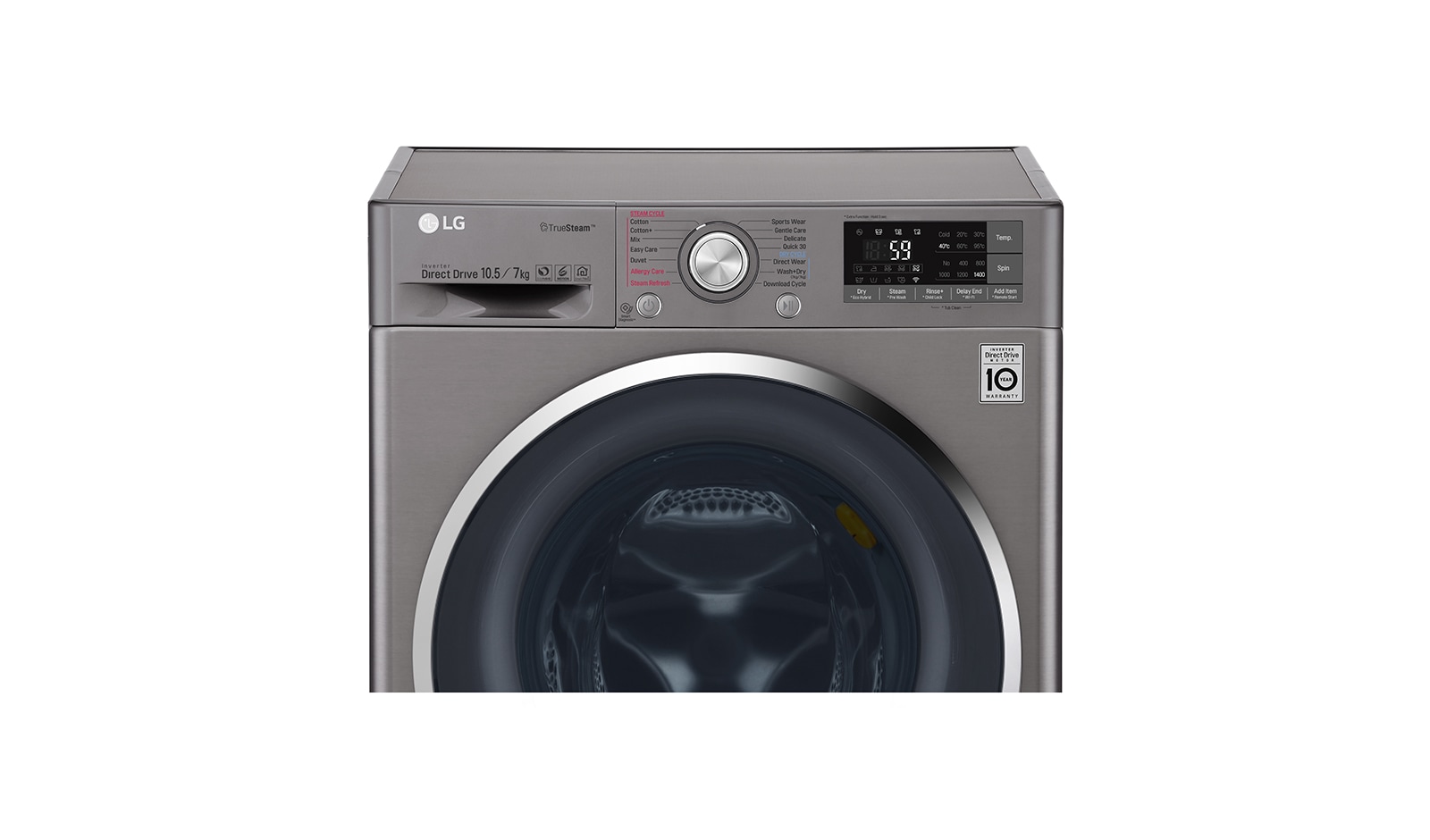 LG Twinwash, 10.5/7 kg Washer Dryer Combo With TrueSteam™ + 2 kg Mini Washer , TWC1450H2E