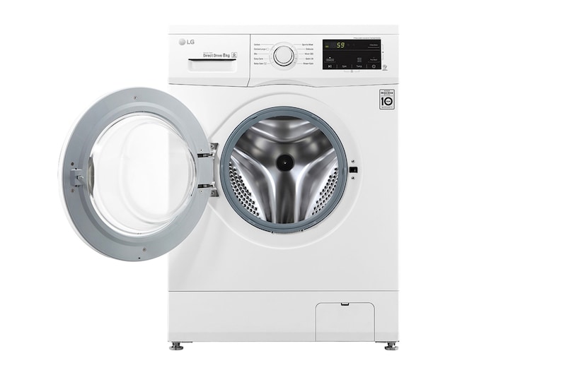 LG 8kg Front Load Washer with 6 motion Direct Drive, WD-MD8000WM