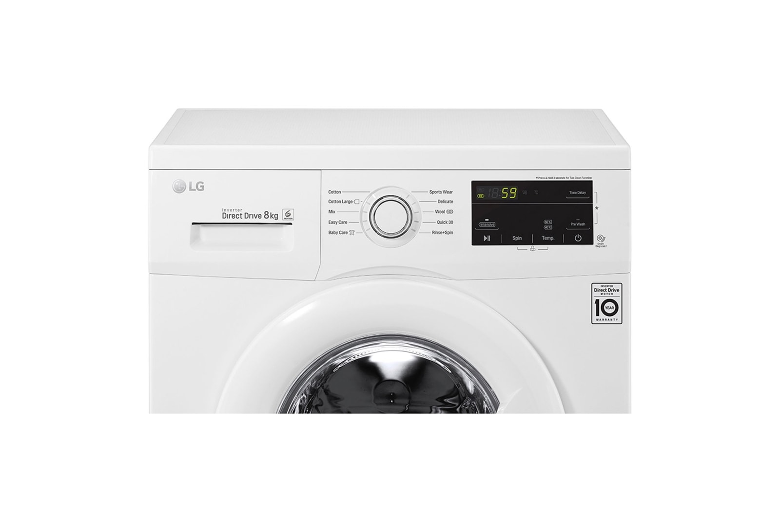 8kg Front Load Washer with 6 motion Direct Drive WD MD8000WM LG MY
