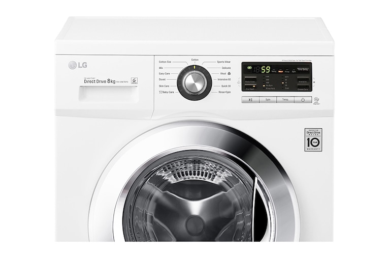 LG 8KG 6 MOTION DIRECT DRIVE FRONT LOAD WASHING MACHINE, WD-MD8120WM